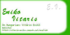 eniko vitaris business card