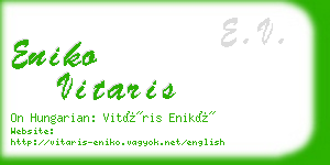 eniko vitaris business card